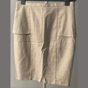 Zara Khaki Pencil Skirt